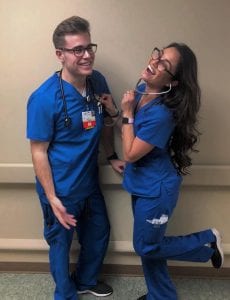krystal-and-nick-in-scrubs-at-work